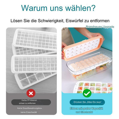 2Stk Ice Cube Maker Tray Box + Schaufel Geschenkt - Media-Bro