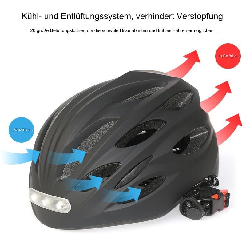 Erleuchten Sie Ihre Fahrten wie nie zuvor mit unserem LED-Lampen-Fahrradhelm! 🚴‍♂️ - Media-Bro