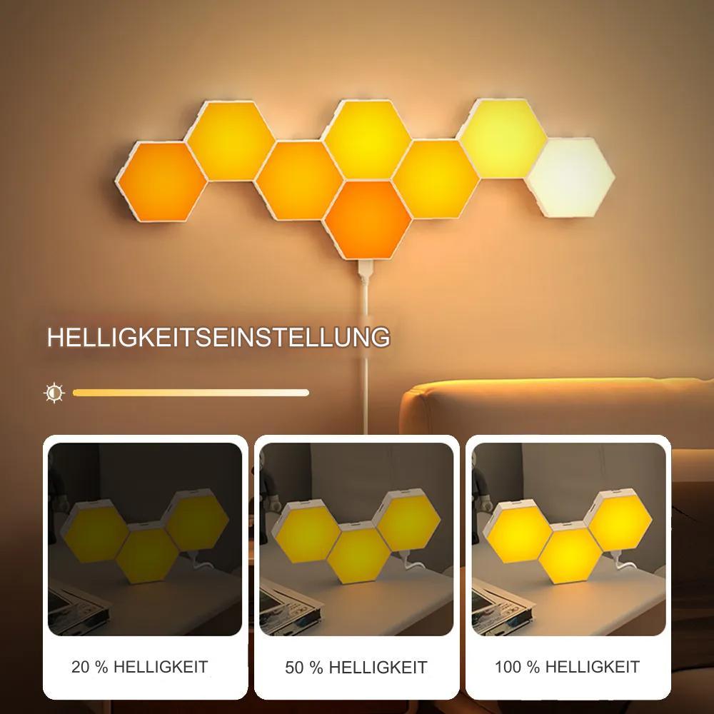 🌈 RGB Bluetooth LED Hexagon Licht - Die Zukunft der Raumbeleuchtung! 🌟 - Media-Bro