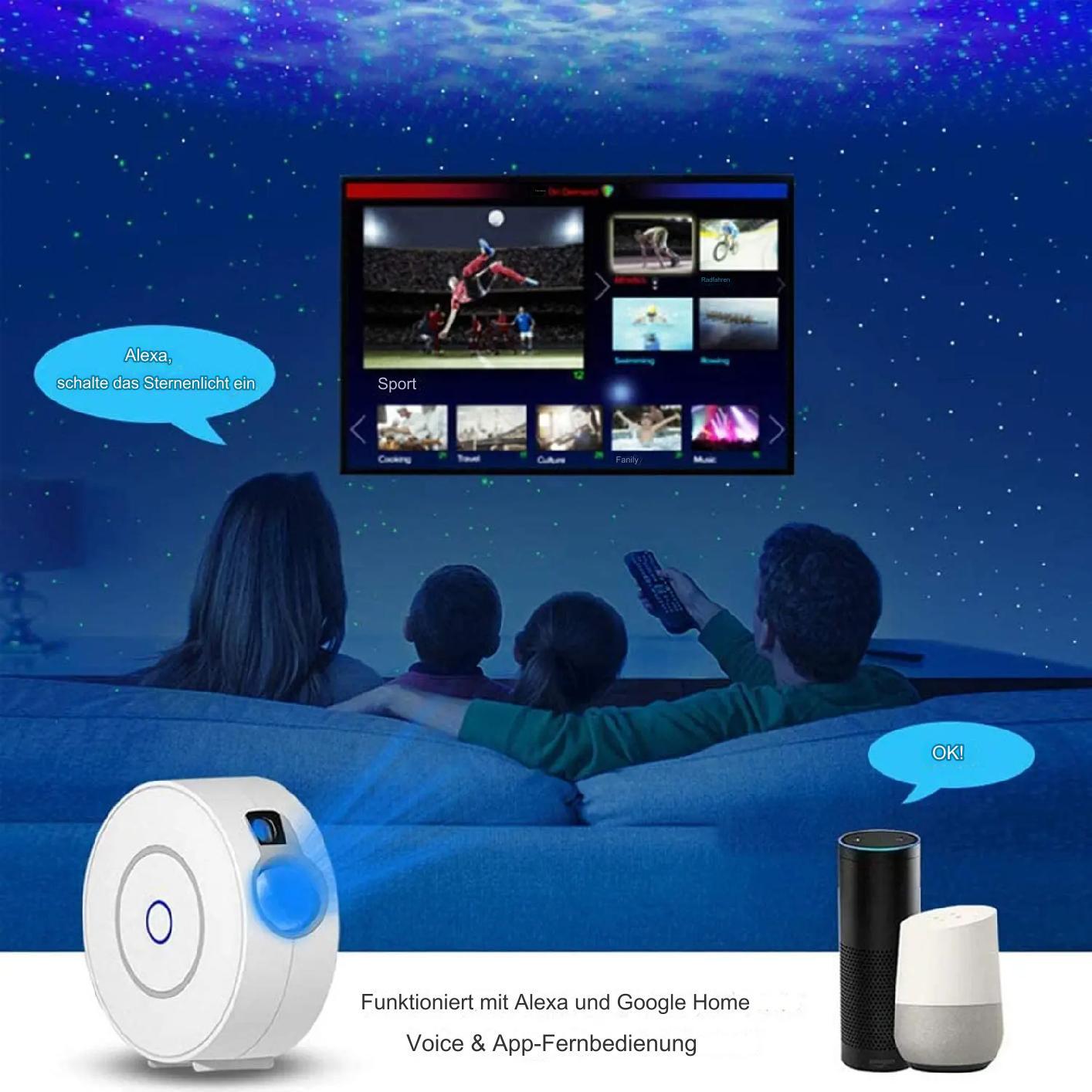 Tuya WiFi Smart Aurora Galaxy Star Projector Night Light - Media-Bro