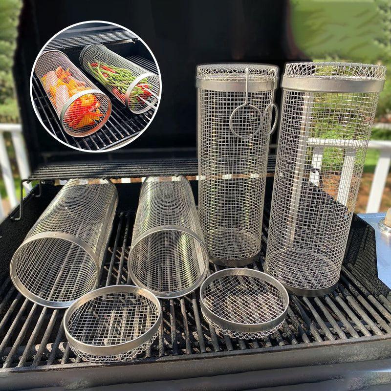 Premium-Grillgenuss - Stainless Steel BBQ Grill Basket - Media-Bro