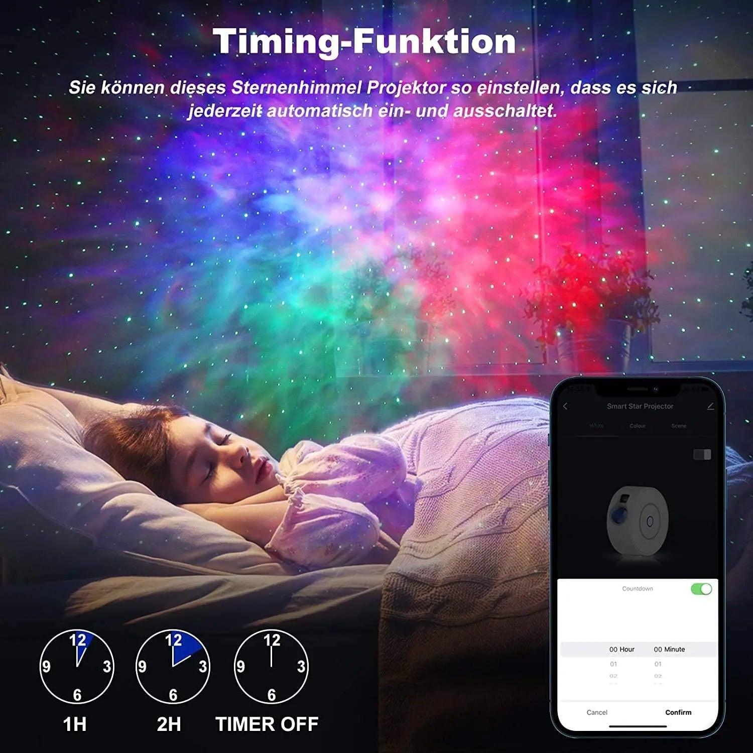 Tuya WiFi Smart Aurora Galaxy Star Projector Night Light - Media-Bro