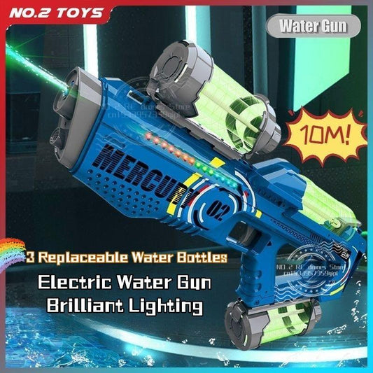 *VIRAL* Elektrische Wasserpistole mit Licht & Sound – Sommer-Spaß Garantiert - Media-Bro