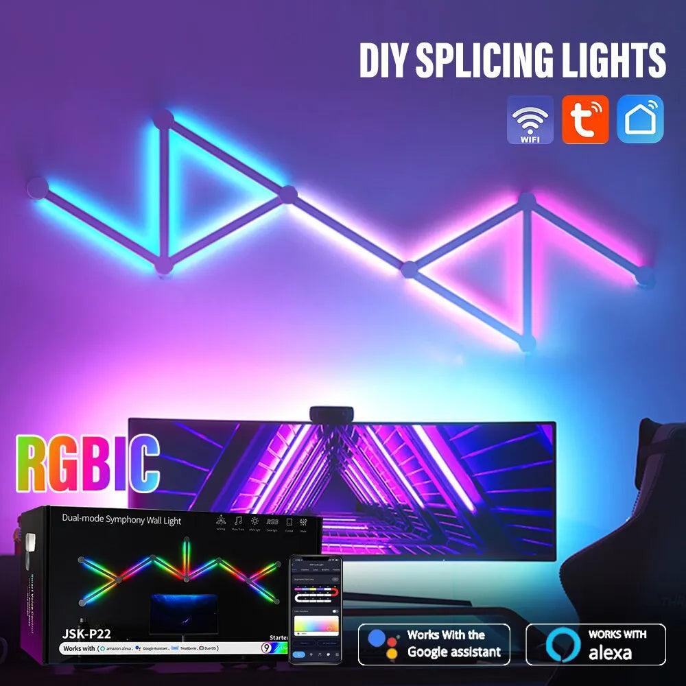 WIFI LED Smart Wall Light Bar - RGBIC Ambiente - Media-Bro